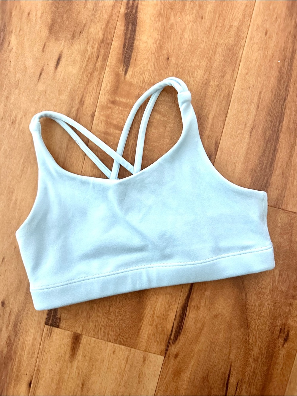 Athleta Light Blue Strappy Sports Bra